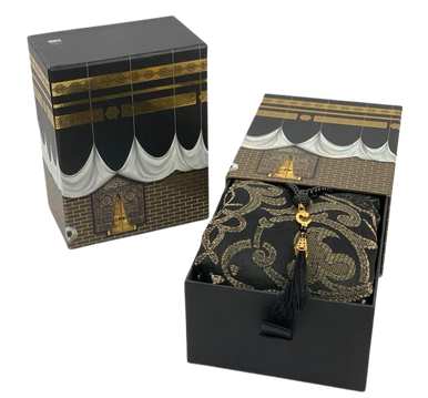 kaaba Holy Quran Gift Box with tasbeeh and prayer mat (25192)