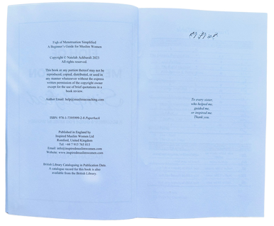 Fiqh of Menstruation Simplified: A Beginner's Guide For Muslim Women Paperback (25209)