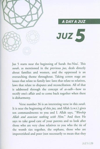 A Juz A Day: Summary of the Quran (24956)