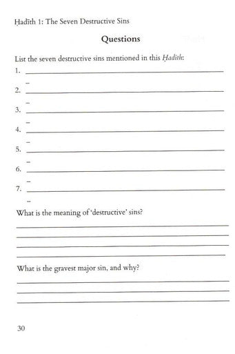 40 Hadith Concerning The Major Sins (25104), 9781532369407