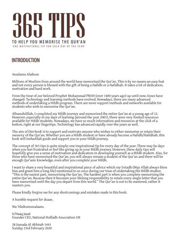 365 Tips To Help You Memorise The Quran (24843), 9781527260535