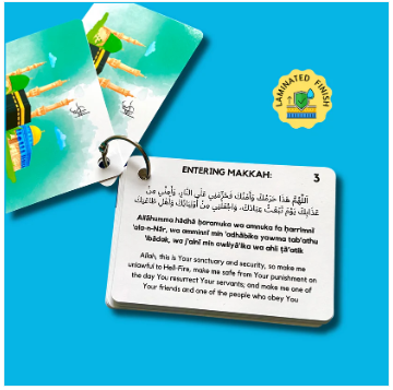 Umrah Dua Cards with spiral| Madina | Islamic Gift | Quran | Muslim | Dhikr | Umrah Cards | Dua Cards | Allah | Islam | Children | Arabic