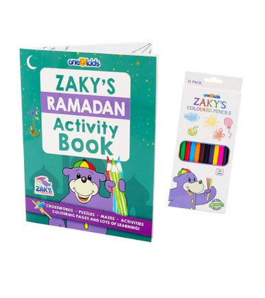 Zaky's Ramadan Activity Book + Zaky's Colouring Pencils