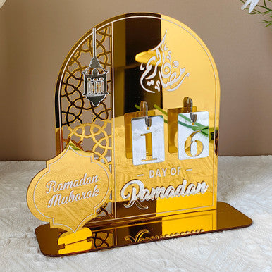 Acrylic Ramadan Countdown Calander With Replacing Numbers Ideal Gift Decoration-1