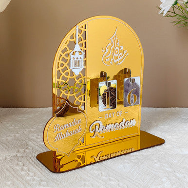 Acrylic Ramadan Countdown Calander With Replacing Numbers Ideal Gift Decoration