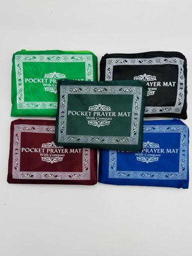 TRAVEL POCKET PRAYER MAT (RUG JA-NAMAZ)  IN POUCH