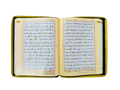 The Holy Quran Color Coded with Tajweed Rules In English and Urdu (15-line zip cover)