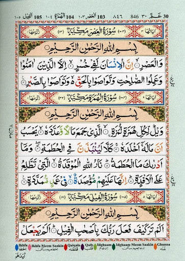 Holy Quran Colour Coded Quran with Colour Coded Manzils (Persian/Urdu script)-6
