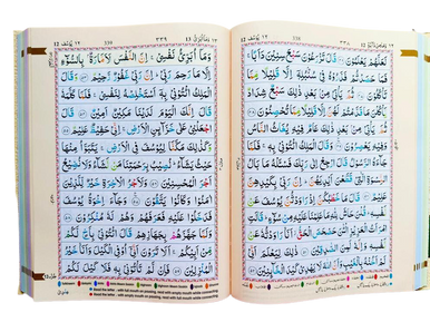 Colour Coded Quran with Colour Coded Manzils Large Size