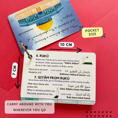 Islamic Salah Cards Prayer Guide, How to Pray, Muslim Kids Reverts Gift, Arabic, Quran