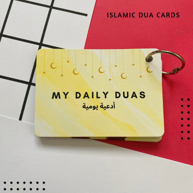 Daily Dua Cards, Islamic Flash Cards, Muslim Children Gift, Dua Cards, Quran, Dua Book, Arabic Dua Cards with Transliteration, Ramadan Gift (25308)