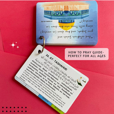 Islamic Salah Cards Prayer Guide, How to Pray, Muslim Kids Reverts Gift, Arabic, Quran-6