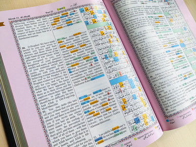 Kaba Cover Quran Transliteration in Roman Script with Colour Coded Tajweed Rules, (25212) (view)